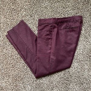 Liverpool Jeans Company Burgundy & Black crop pants RN #133647 Size 8